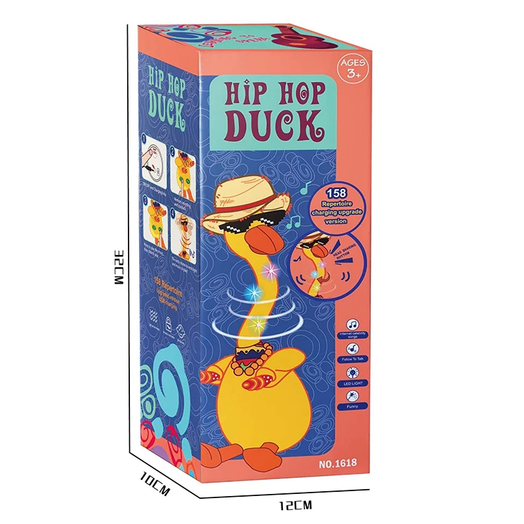 Recording Talking Singing Music Dancing Yellow Duck Plush Toy Funny Wriggle Doll Talking Game Funny stuffed plush toy