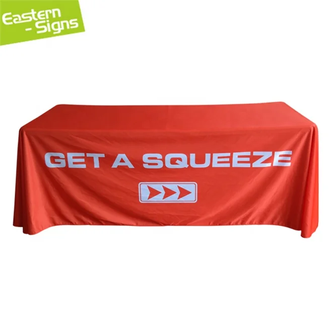 Custom Logo Printed 6ft 8ft Fitted Cover Interconversion Display Tablecloth Table Cloth for Trade Show