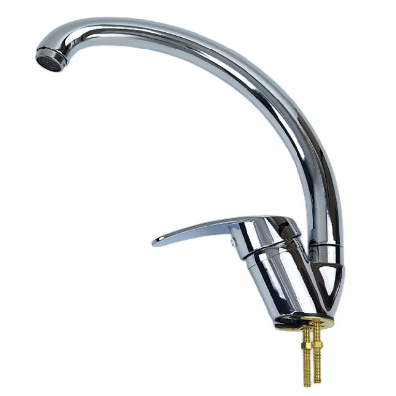 Latest hot sale Kitchen mixer high-quality solid brass economic kitchen faucet swan neck chromed basin faucet
