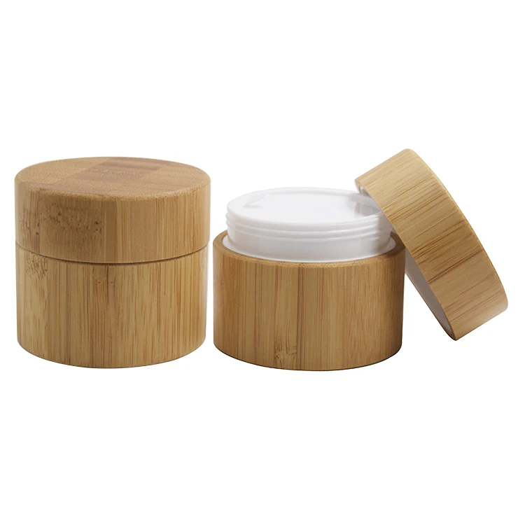 15g 30g 50g 100g High quality cosmetic packaging skin care cream  full bamboo inner PP jar