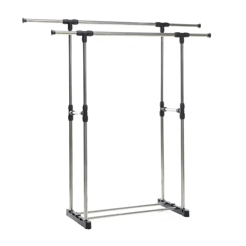 NIHAO stainless steel Cloth Rack Portable Wardrobe Clothes Dryer On Wheels