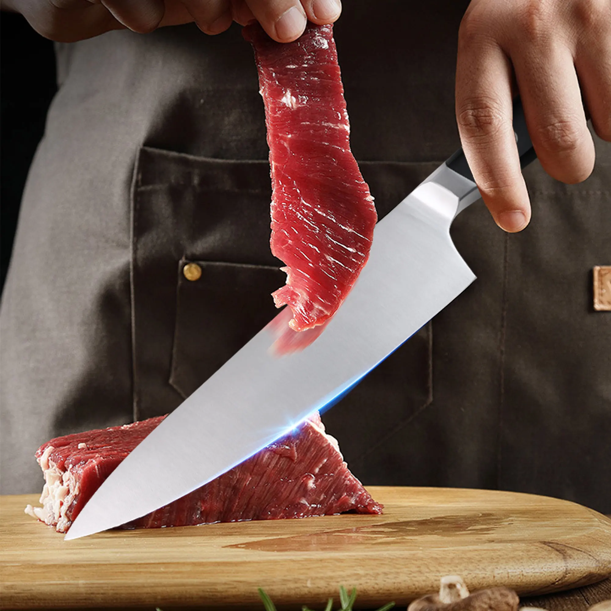 TUOBITUO Factory Knives Sharp Wholesale Forged German Steel 5Cr15Mov Kitchen Chef knife Set With ABS Handle