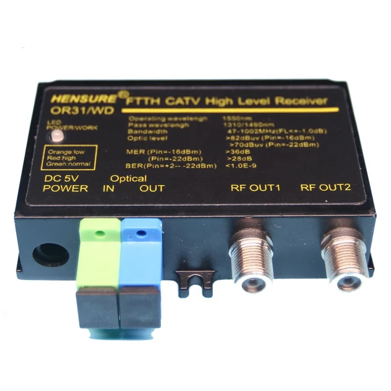 FTTB catv mini wdm оптический приемник ftth high level 100dBuV 2 порта