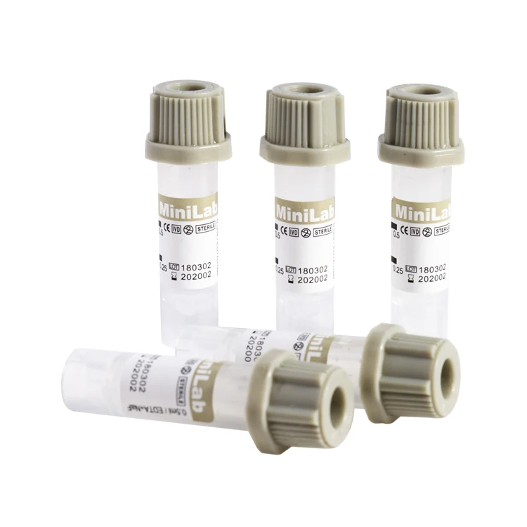 0.25ml /0.5ml PP 8*45mm Mini clot activator EDTA Blood collection tube for test Microtainer Tube