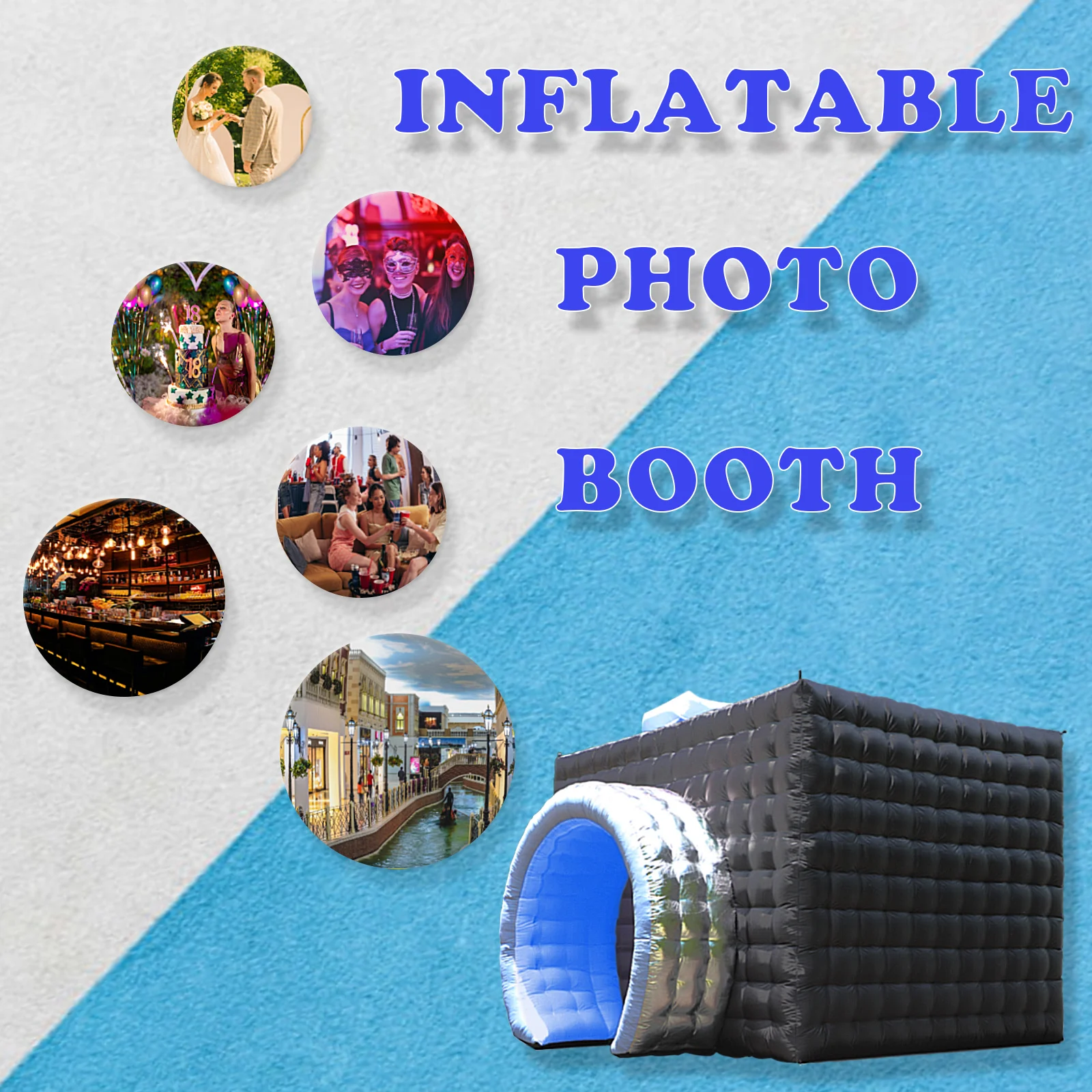 Portable Loudspeaker Shape Photo Booth Enclosure Inflatable Photo Booth 360 Inflatable For Party Wedding