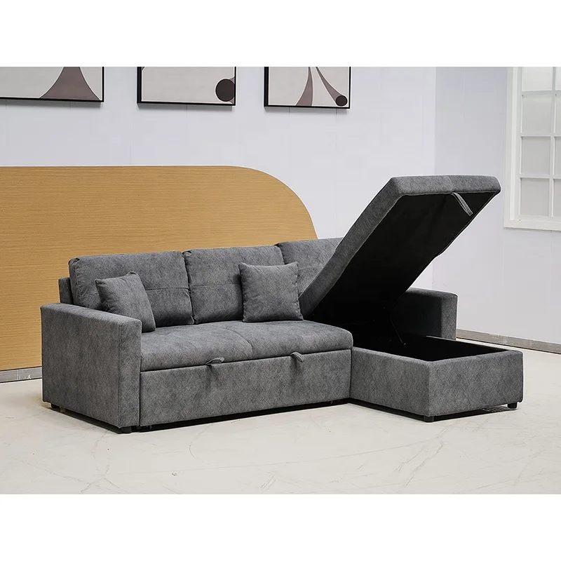 Modern  Folding Sofas Sectionals Sleeper Sofa Bed Living Room Lint Fabric  Multi-function Divan
