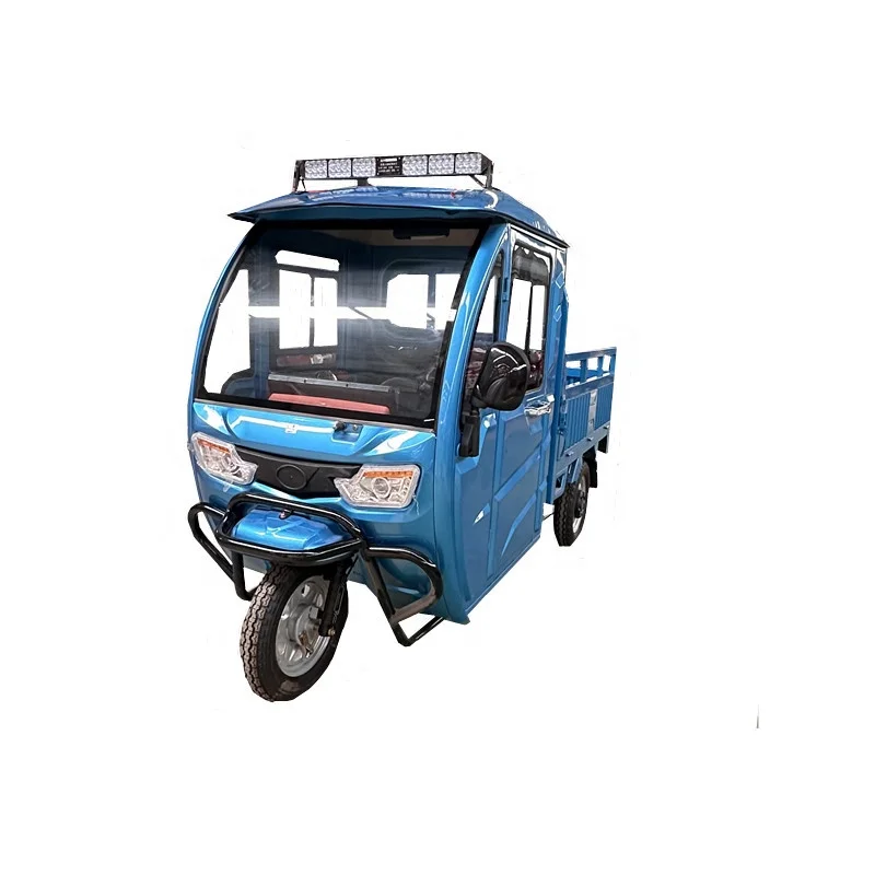 Three Wheels Motorcycle,boxcar adult walking load agricultural truck Closed electric tricycle,  electric tricycle