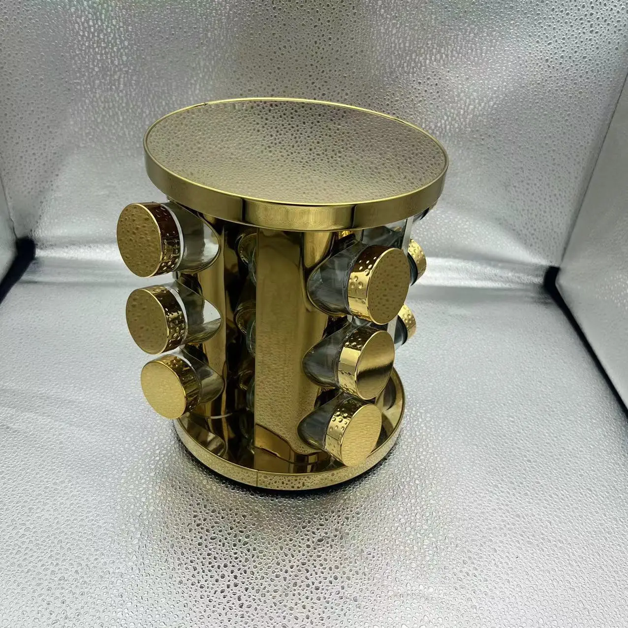 Rotating Spice Rack Kitchen Household 360 Degree Round Spice Rack Countertop Oil Salt Sauce Vinegar Sugar Seasoning Jar