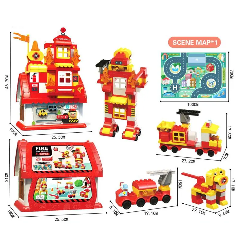 Пользовательские 3D головоломки Diy Высокое качество сборка цвет мини пожаротушения строительные блоки Наборы для хранения комнаты детей
