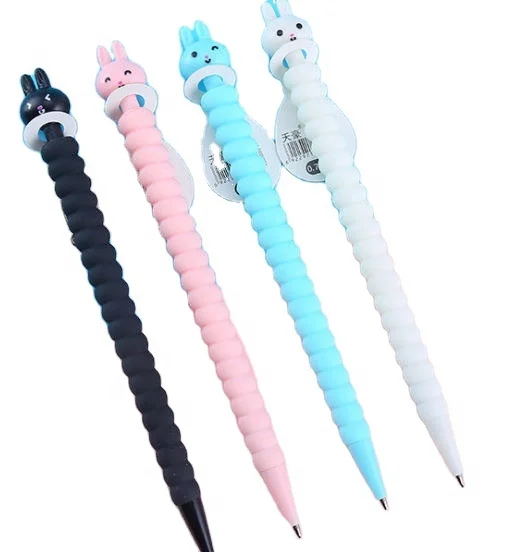 Copllent Automatic Pencil  Students Cartoon Plastic Mechanical Pencil Girl Heart Small White Rabbit Cute Mechanical Pencil