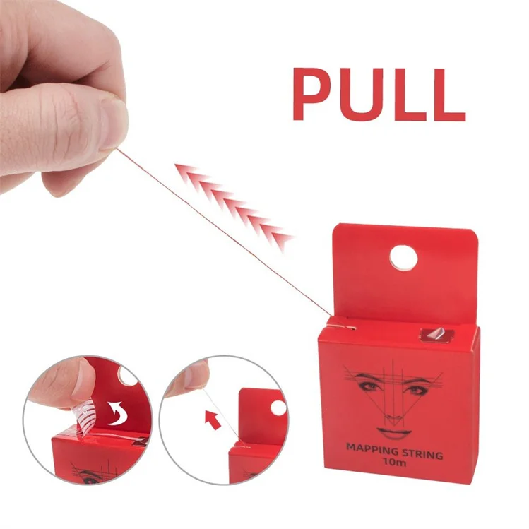 Cheap Microblading 5 Colored 10m Eyebrow  Positioning Tool  White Thread Point Pre-Inked  Eyebrow Mapping String
