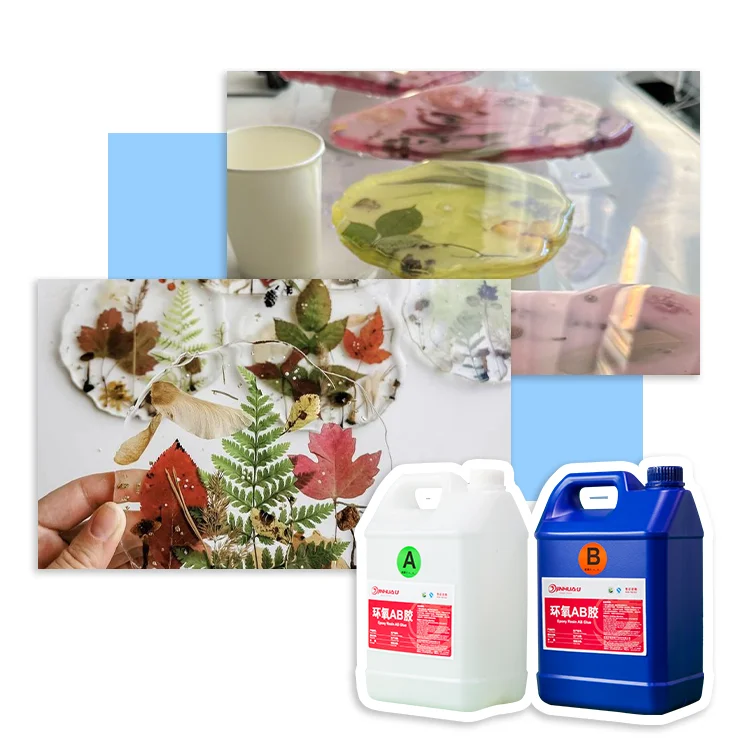 Glass Effect Transparent Resin Crafts Bubble-free Liquid Crystal Self-leveling Anti-yellowing Epoxy Resin for DIY Crafts