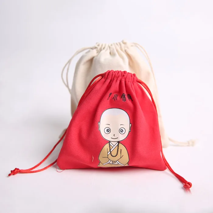 
Wholesale custom personalised cotton canvas golf ball pouch golf ball storage bag 