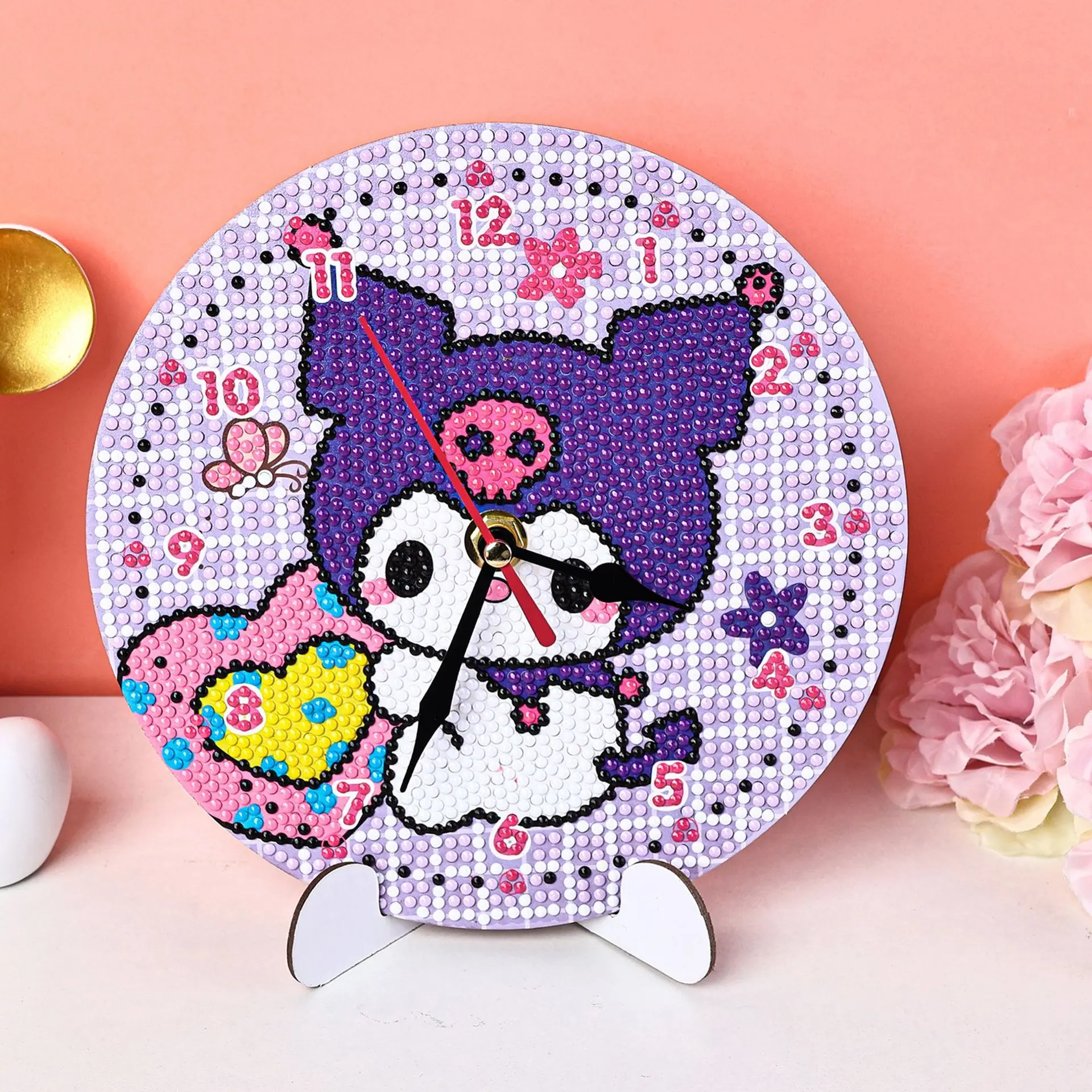 DIY clock diamond painting handmade cartoon full diamond toy paste dot masonry painting
