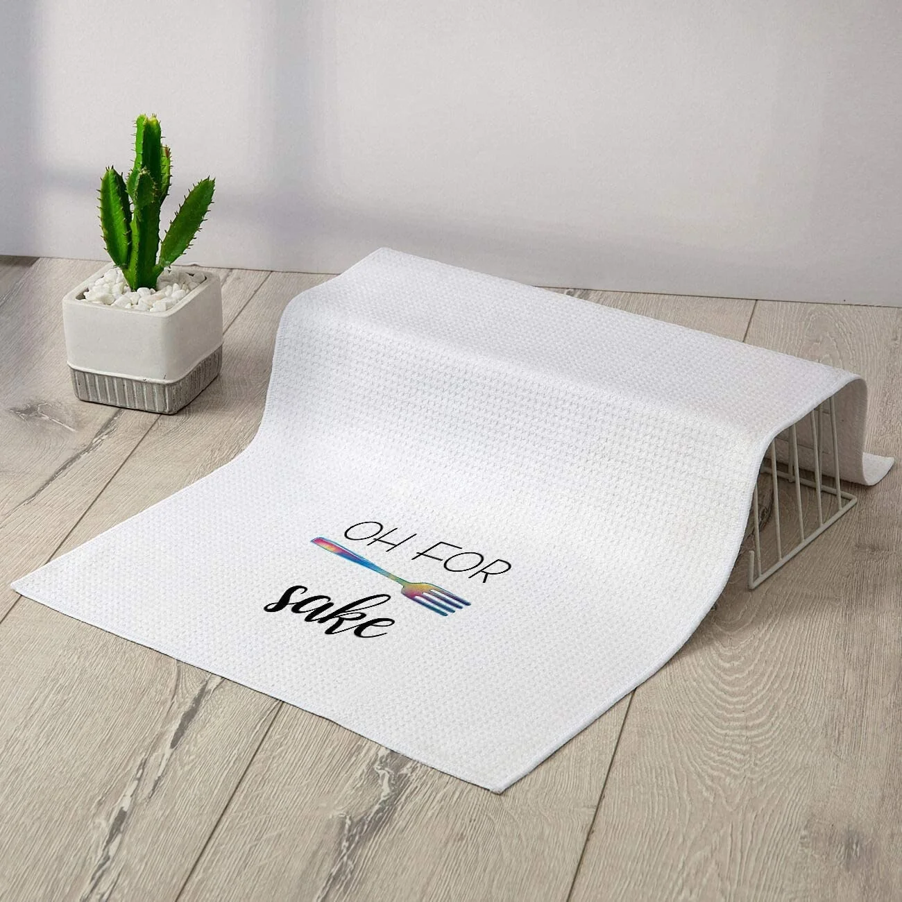 Wholesale Custom Personalized Waffle Weave Tea Towel Sublimation Blank Kitchen Towel