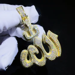 Fashion Best Jewelry Designer Custom 925 Sterling Silver Charm pendant VVS Moissanite Diamond Glow In Dark Anchor Pendant