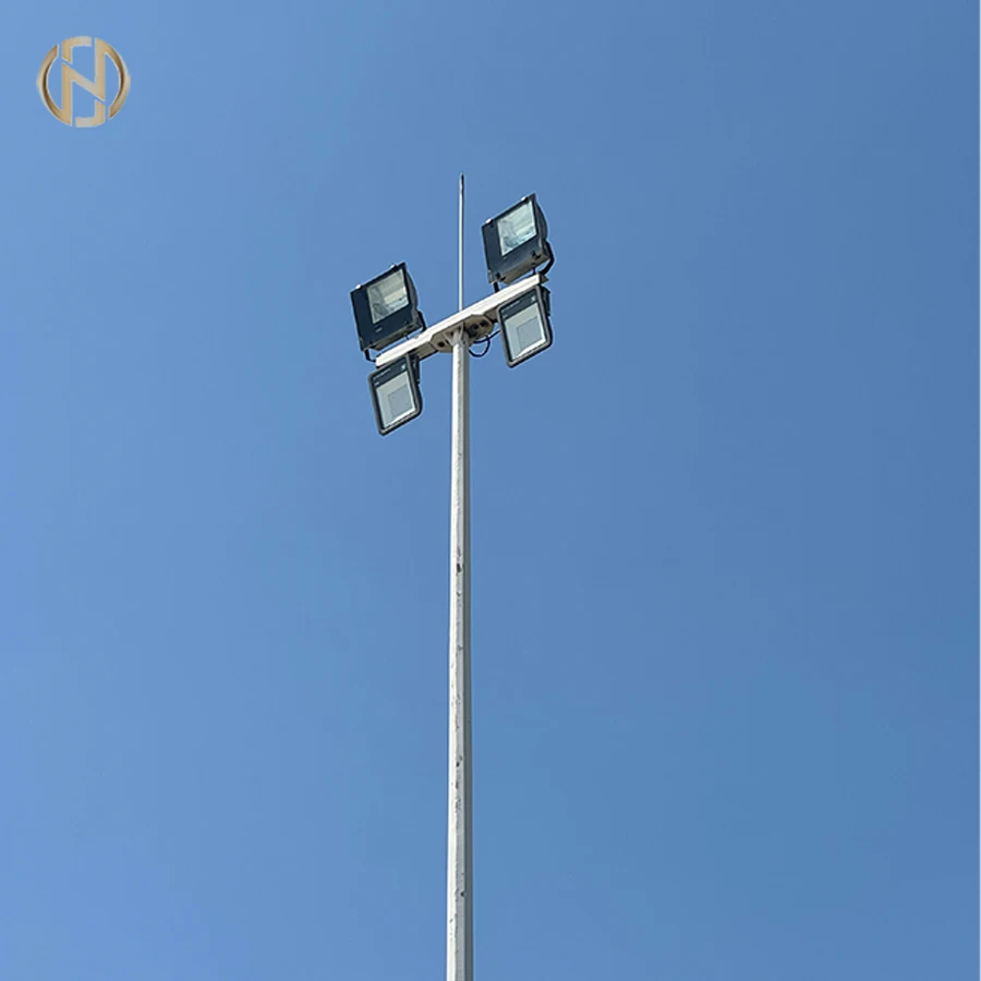 FUTAO Stadium Spotlight/Floodlight 15m/18m/20m/25m/30m Galvanized Steel LED Street High-Mast Lighting Pole with Factory-Price