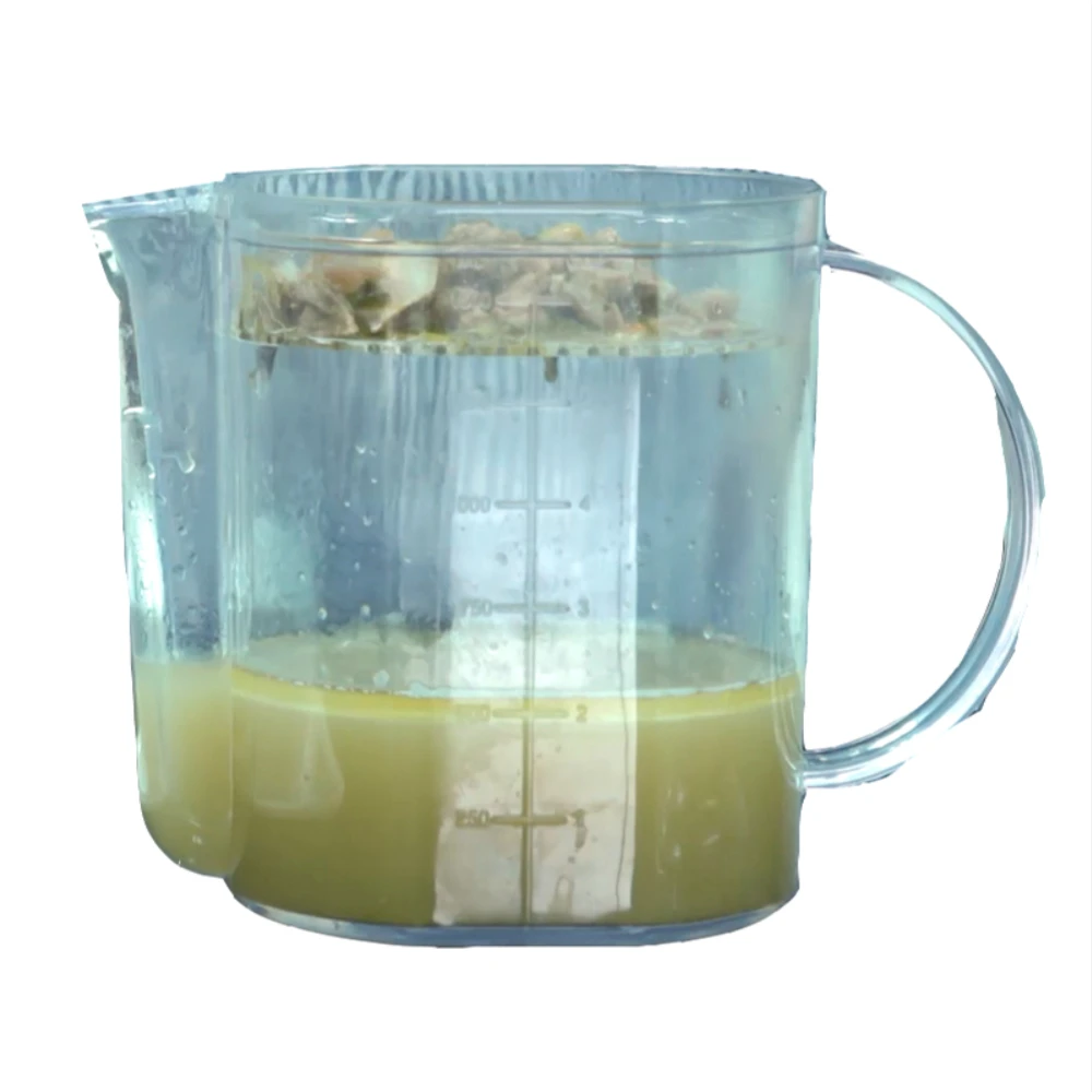 Cooking Oil Grease Filter Fat Separator Meat Juice Measurer Holds Gravy Separator With Handle And Strainer