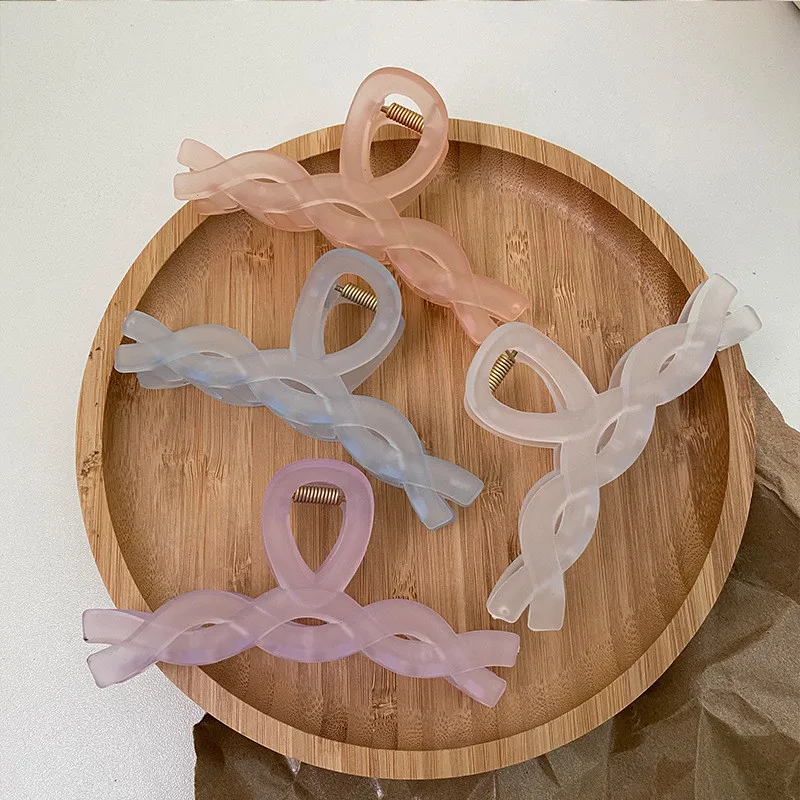 Yiwu Manufacturer Wholesale Fashion Design High Quality Plastic Hair Clips for Women Thick Hair Decoration