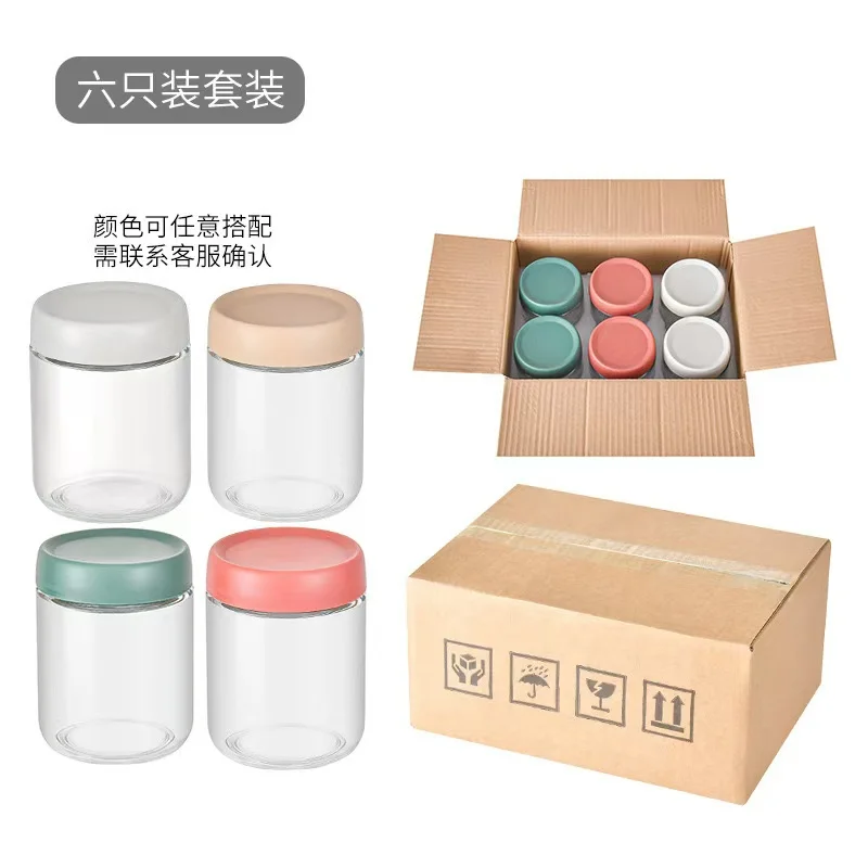 6 pack 16 oz Yogurt Spice Sugar Snacks  Overnight Oats Glass food storage jars Containers Wide mouth Mason Salad jars set