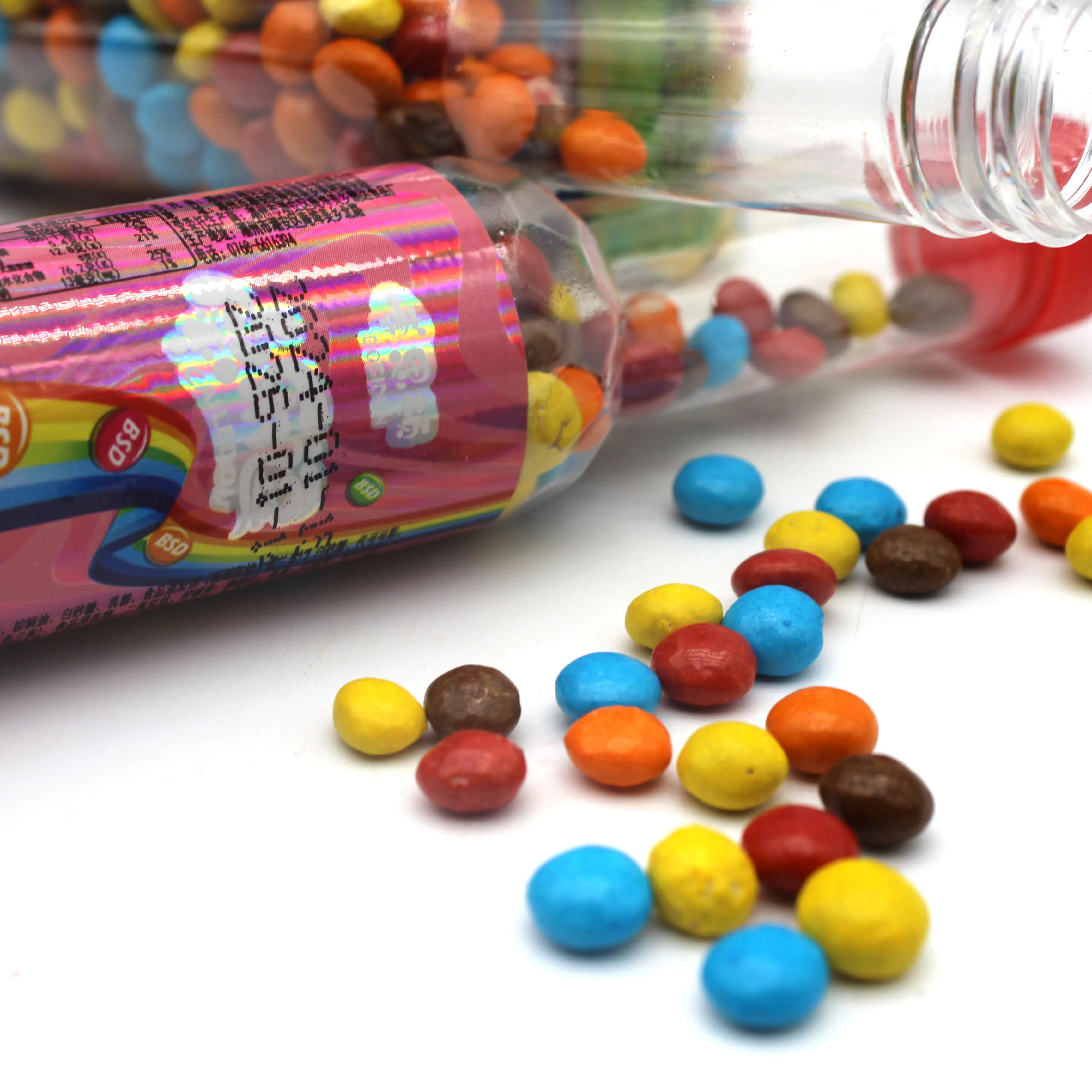 Wholesale Custom Halal Sweet Mixed Colored Jelly Beans Gummy Candy in Bottle