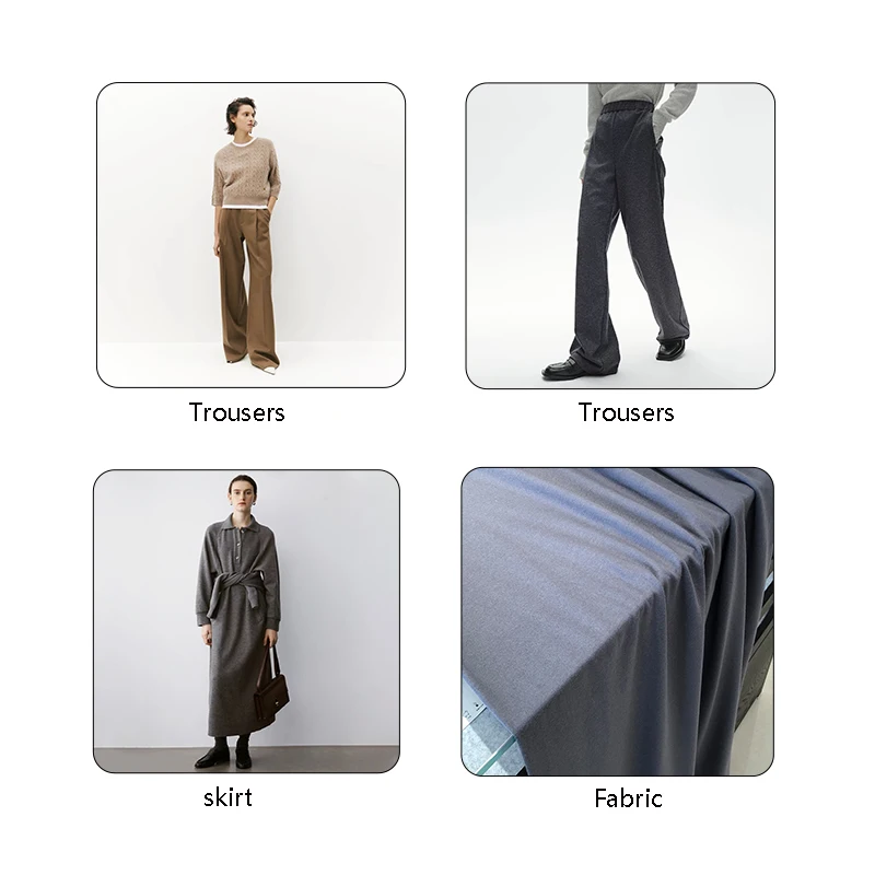 Wholesale Natural 100% Merino Wool Fabric Plain Dyed 240g Warm Breathable Coat Pant Hoodie Fabric