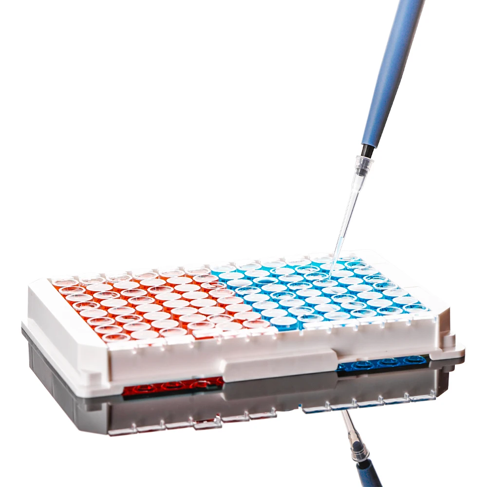 ПЦР Elisa пластинчатый герметик нестерильный плоский полистирол Microplate