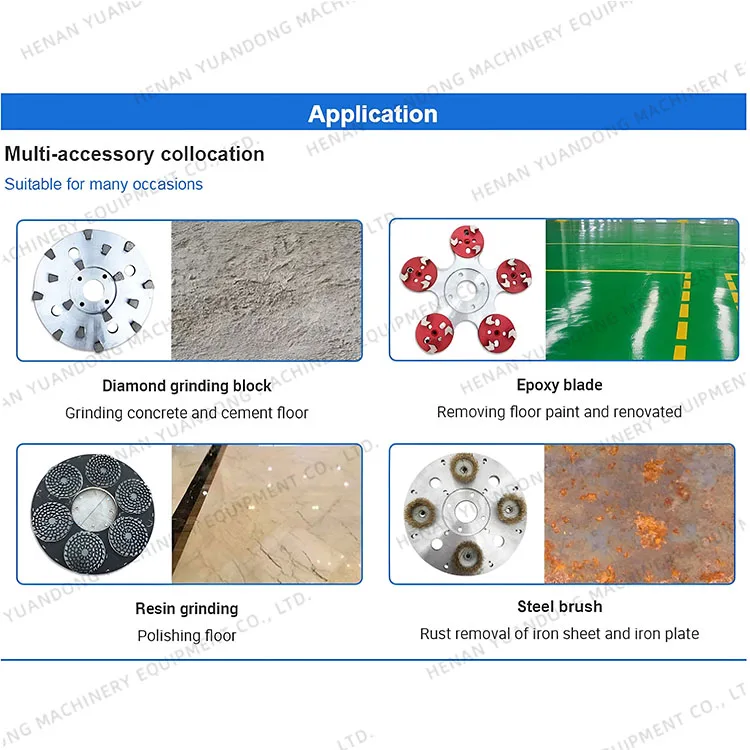 New Custom Color High Quality Floor Diamond Grinding Disc Machine Electric 330mm Concrete Grinder Floor Machine With Vacuum