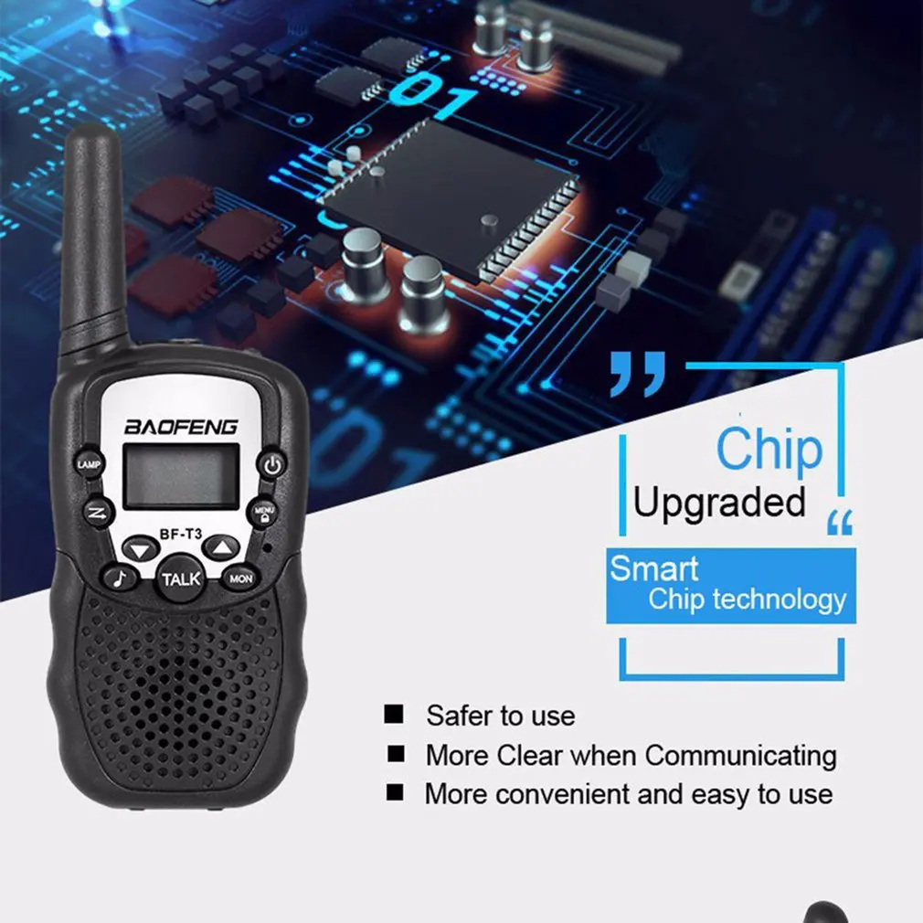 Wholesale Kids Walkie Talkie 2PCS Baofeng Handheld Transceiver Highlight two way radio BF-T3 Mini Talkie Walkie