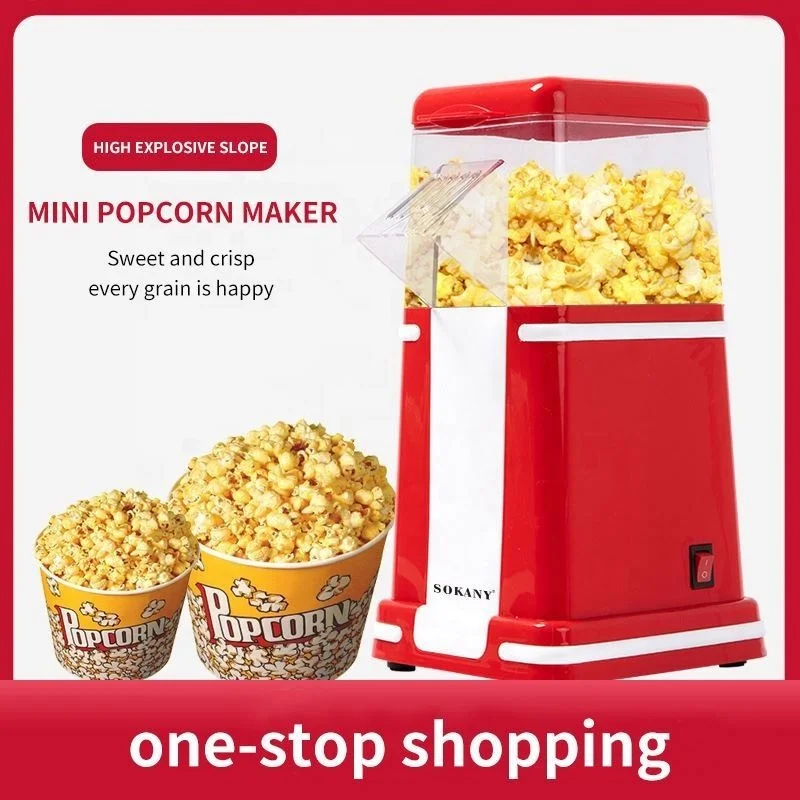 Portable Hot Air Popper Electric Maker Small Household Snack Puffed Food Popcorn Making Machine