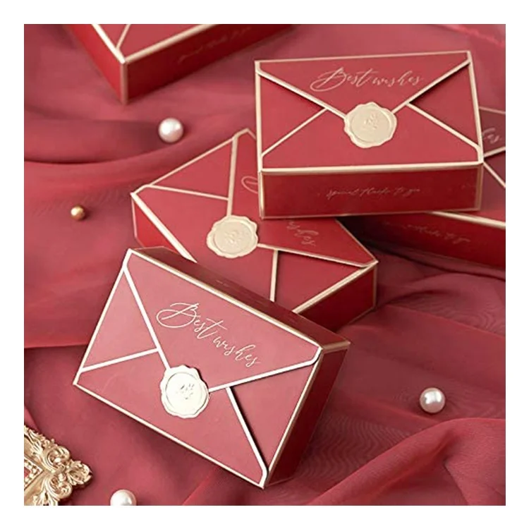 Bridesmaid Gift Box Wedding Favour Box Custom Envelope Shape Wedding Gift Candy Gift Box