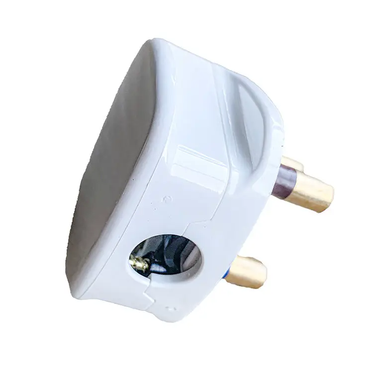 White Colour Wholesale Custom Electric Plug 3 Round Pin 15A 3 Pin Multi Plug Fuse