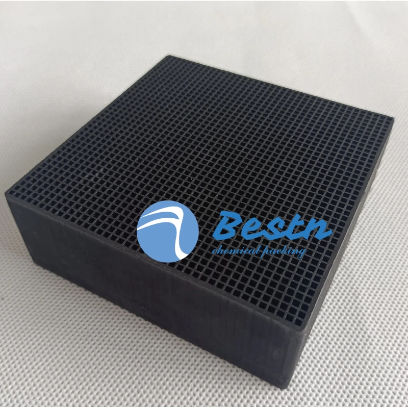 100*100*50mm Honeycomb Activated Carbon  for Waste Gas Treatment