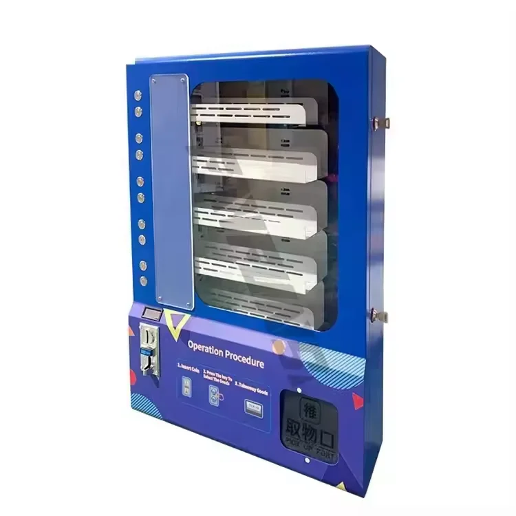 Funpark Hot Selling Blue Combo Vending Machine Small Metal Machine for Foods and Snacks Coin Payment System Sale