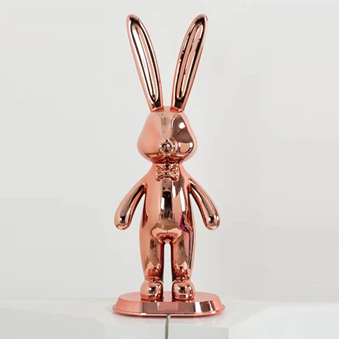 New Hot Sale Electroplated Pet Model Rabbit and Bear Mannequin Shop Decoration Colorful Electroplated Store Display Doll