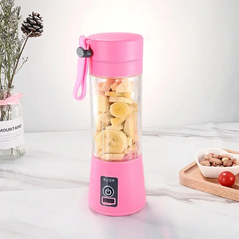 Wholesale Rechargeable portable Juicer Blender Freshly squeezed juice mixer Personal Safety 6 blades mini juicer