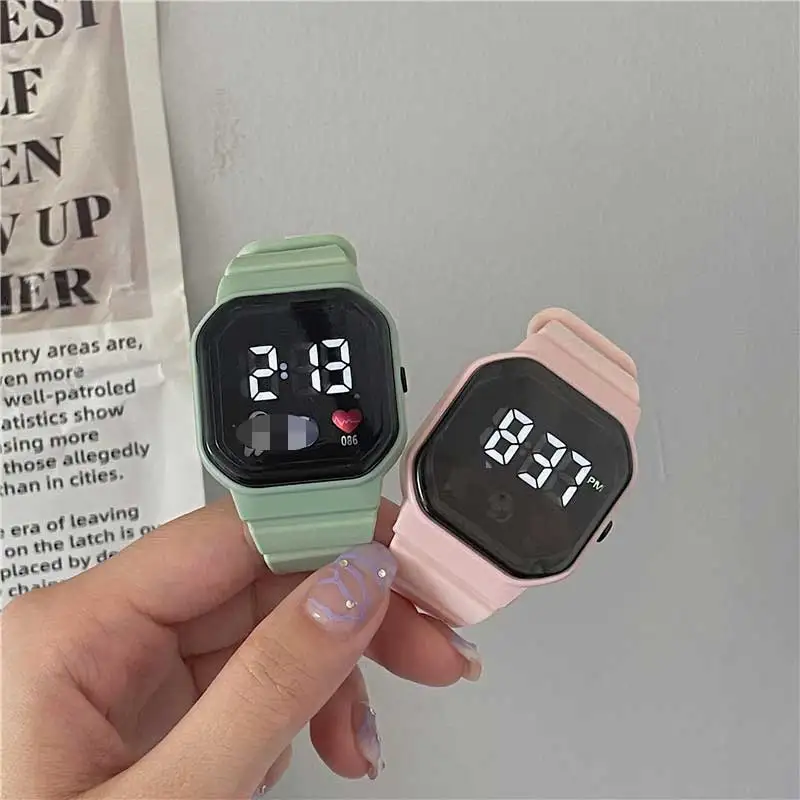 Simple fashion student watch men and women digital display LED calendar electronic watch