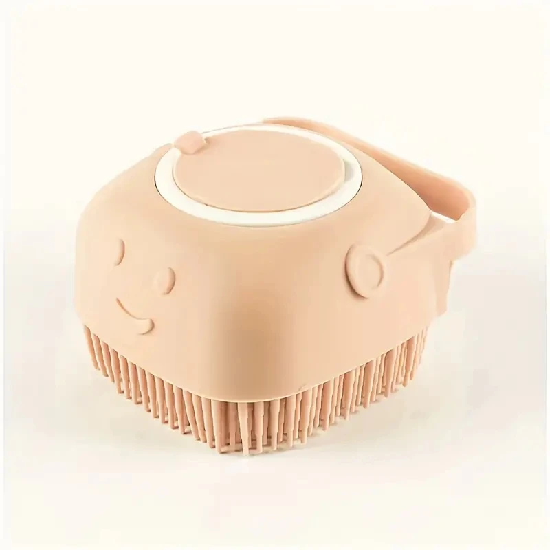 Pet Bath Brush Soft Silicone, Dog Washing Brush, Hair Fur Grooming Cleaning Brush Soft Shampoo Dispenser