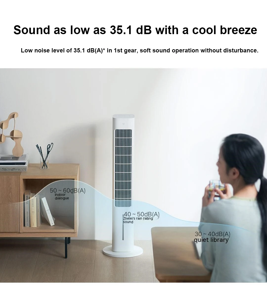 Xiaomi Mijia Smart evolutionary cooling fan ZFSLFSO1DM has a 4-fold cooling effect and a high antibacterial rate of 99.99%