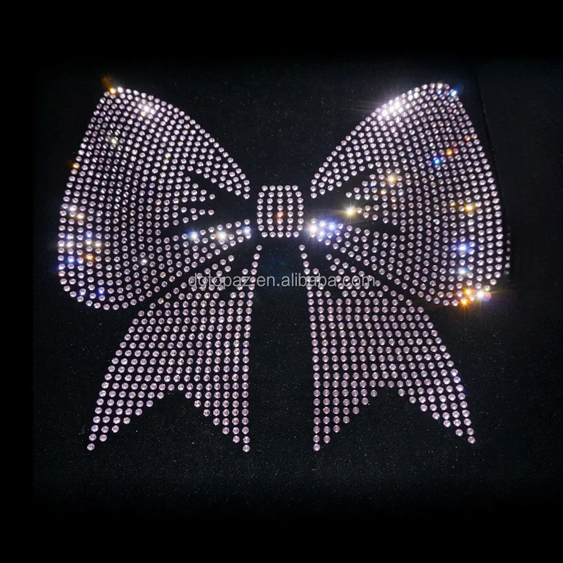 China Supplier Bling Rose Flower Rhinestone Motif Designs Bulk Iron On Heat Transfer Sheets Rhinestones Hot-Fix Applique