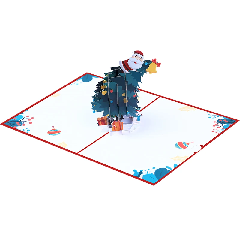 New Design  Best Price 3D Pop Up Christmas Thank You Cards Handmade Pop Up Greeting Cards From China