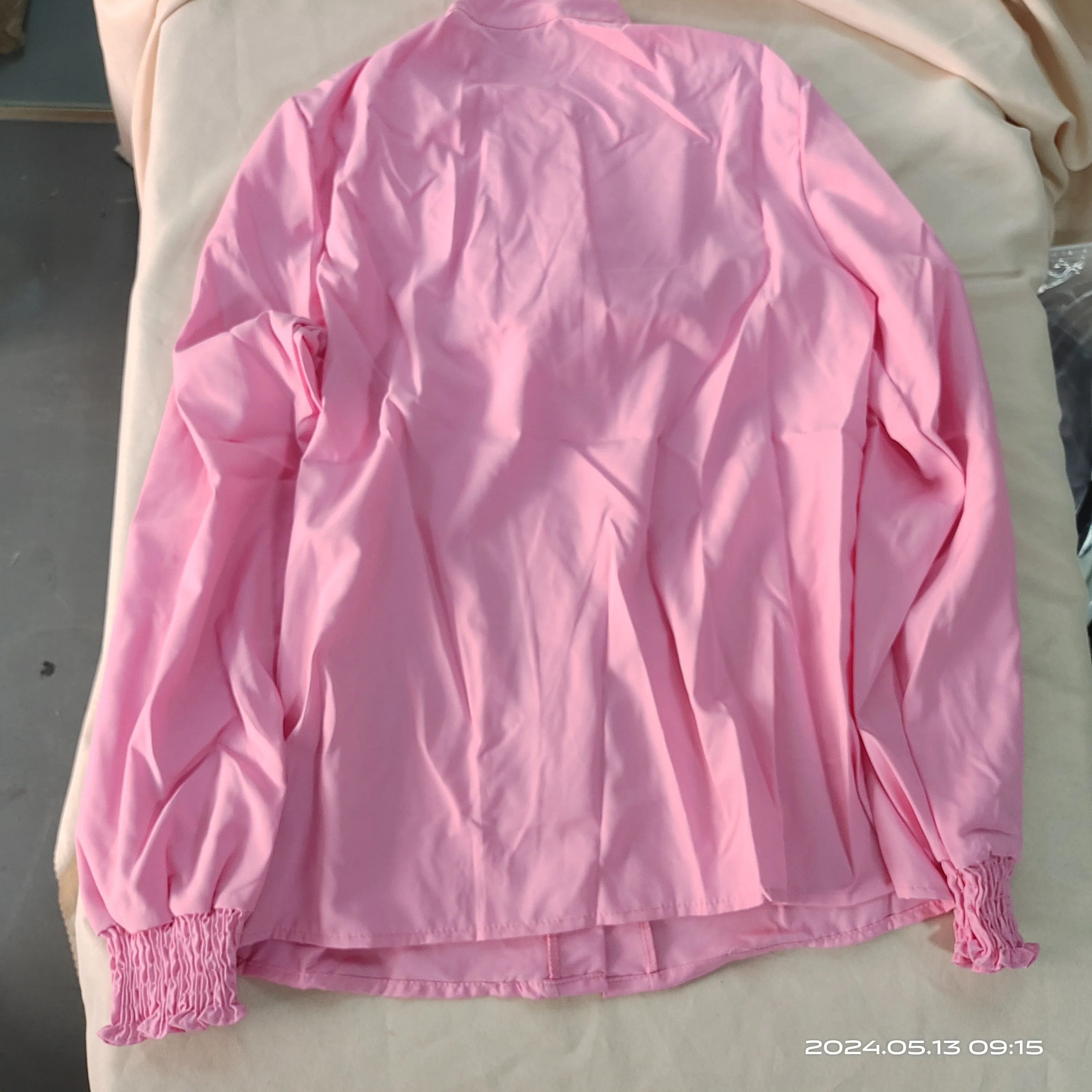 S-5XL Женские топы с рюшами Топы и блузки шифоновая рубашка Весенняя однотонная/цветочный принт v-вырезом длинным рукавом элегантная верхняя офисная одежда