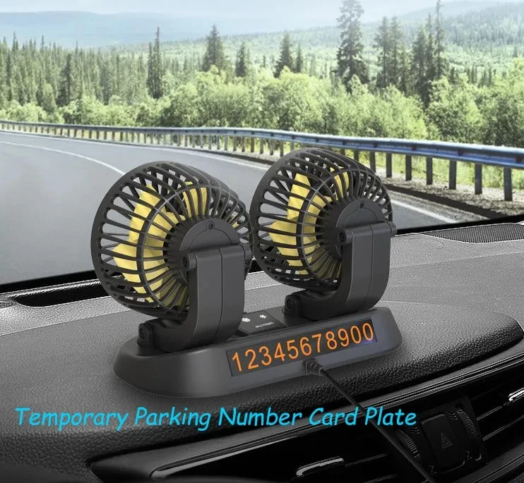 Новейший 12 В портативный автомобильный Кондиционер вентилятор охлаждения для автомобиля с 360 вращающимся двойным автомобильным вентилятором usb воздушный охладитель