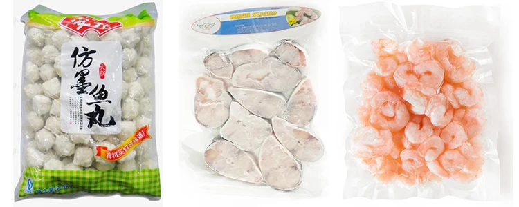 Automatic VFFS Vertical Frozen Food Packing Machine with Multihead Weigher for Dumplings Meat Balls Squid