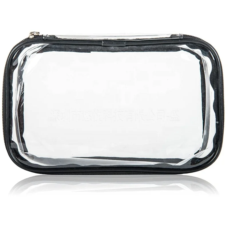 Clear PVC plastic cosmetic bag bath wash makeup packaging bags