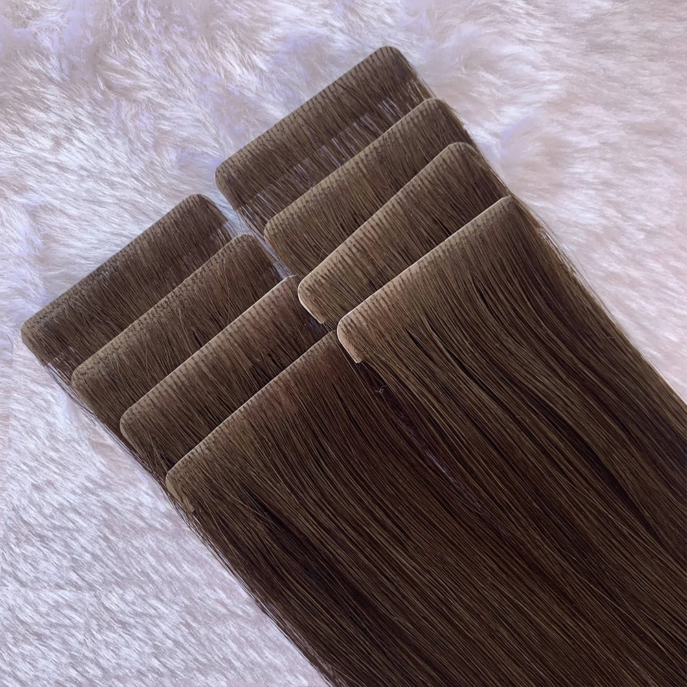 Wholesale Double Drawn Raw European Hair injected Tape in Extensions Cuticle Aligned Virgin Remy invisible Tape Hair Extensions