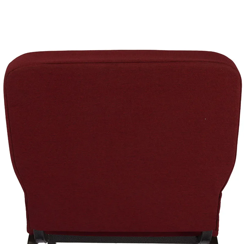 Фабрика продает под заказ красную штабелируемую металлическую обивку с карманами скрытой спинкой дизайнерские церковные стулья для кинотеатра