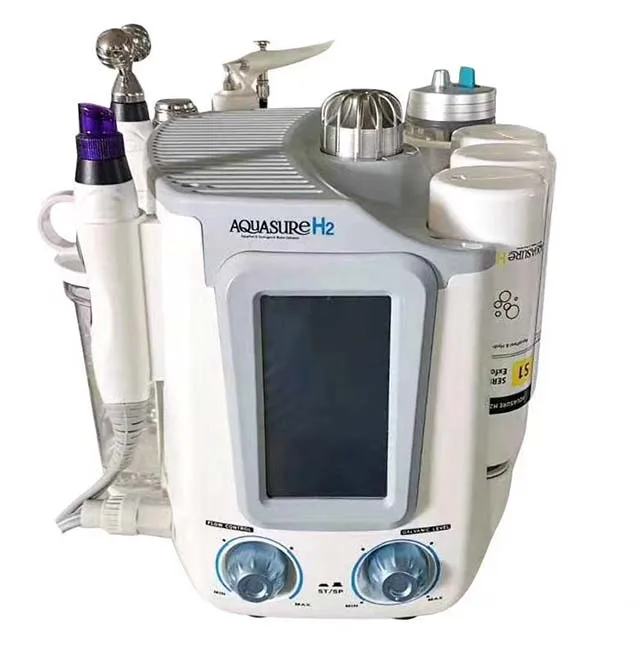 
4in1 Oxygen Spray + Micro Current + Negative Electrode + Hydro Dermabrasion Facial Beauty Machine 