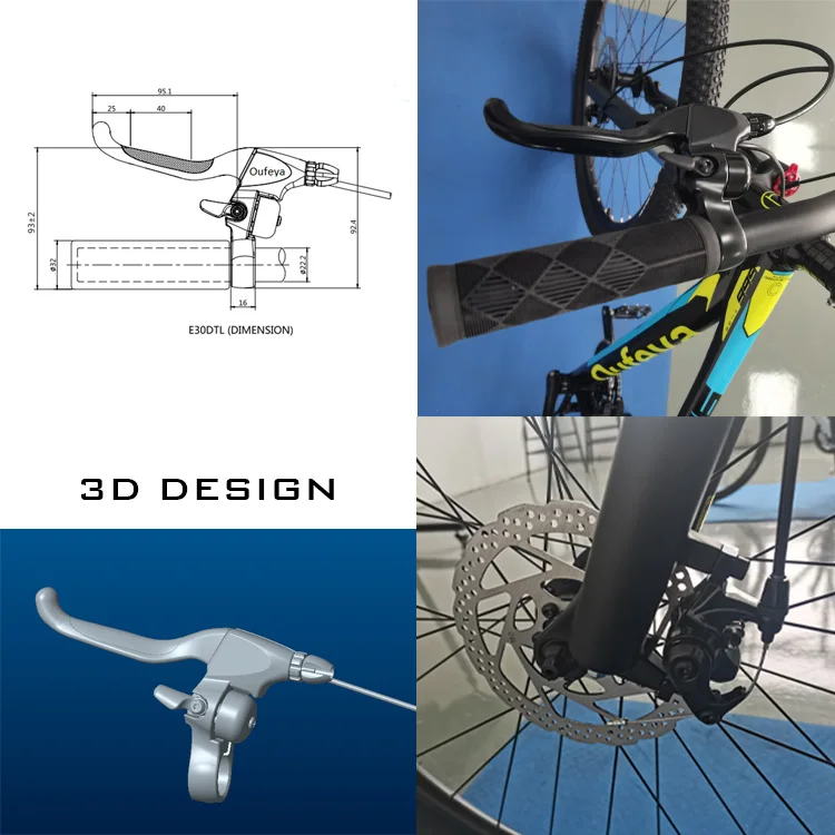 Oufeya factory Sales E-bike  Aluminum Brake Lever with Cut Off Accessories Electric Bicycle Brake Lever