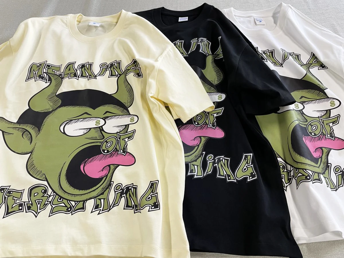 Plain 240 Gsm Cotton Cropped Graphic T Shirts Men Design Heavy Weight Screen Print T-Shirt Manufacturer Custom Logo